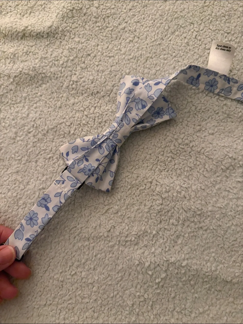 The Beaufort Bonnet Company Blue and White Floral Bow Tie for Kids